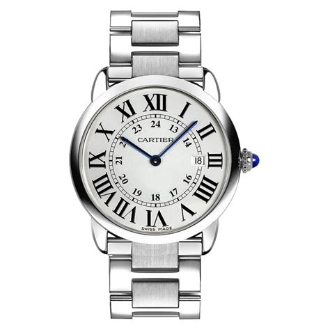 cartier bracelet roman numerals|cartier ronde watch.